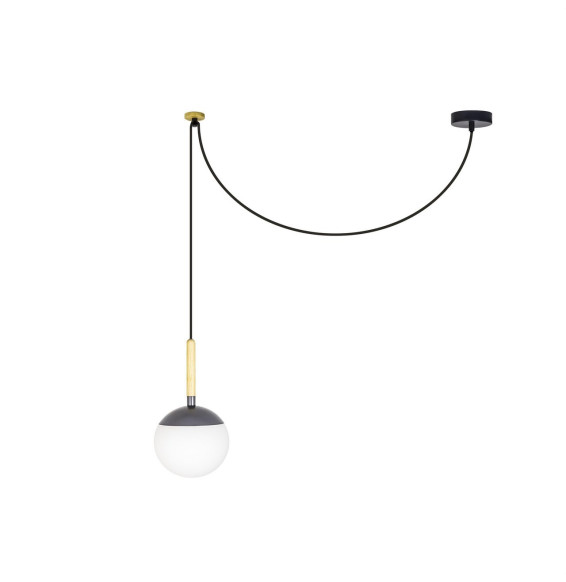 FARO - Luminaria colgante MINE E27 40W gris oscuro