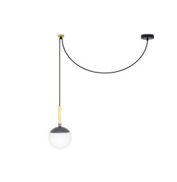 FARO - Luminaria colgante MINE E27 40W gris oscuro