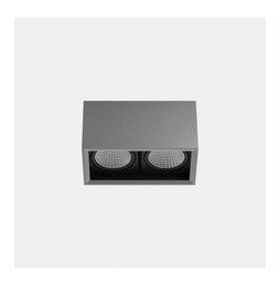 LedsC4 - Downlight MULTIDIR SURFACE SMALL DOUBLE 14.6W blanco neutro 4000K CRI 90 24.1º gris IN IP20 / OUT IP54 1818lm
