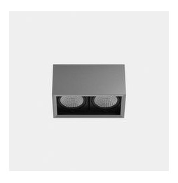 LedsC4 - Downlight MULTIDIR SURFACE SMALL DOUBLE 21.4W blanco cálido 2700K CRI 90 17.6º gris IN IP20 / OUT IP54 2174lm