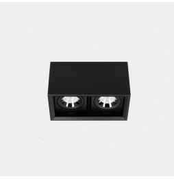 LedsC4 - Downlight MULTIDIR SURFACE SMALL DOUBLE 21.4W blanco cálido 2700K CRI 90 17.6º DALI-2 negro IN IP20 / OUT IP54 2174lm