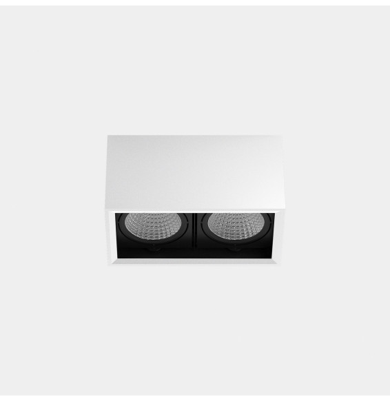 LedsC4 - Downlight MULTIDIR SURFACE SMALL DOUBLE 14.6W blanco cálido 3000K CRI 90 61.9º blanco IN IP20 / OUT IP54 1708lm