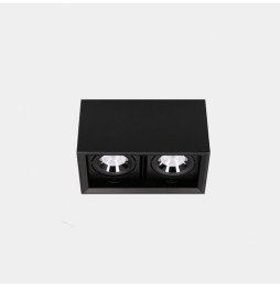 LedsC4 - Downlight MULTIDIR SURFACE SMALL DOUBLE 14.6W blanco cálido 3000K CRI 90 61.9º negro IN IP20 / OUT IP54 1708lm