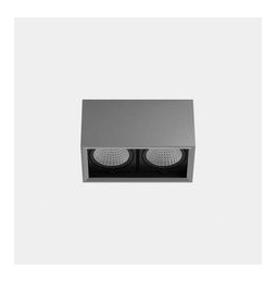 LedsC4 - Downlight MULTIDIR SURFACE SMALL DOUBLE 14.6W blanco cálido 3000K CRI 90 24.1º gris IN IP20 / OUT IP54 1720lm