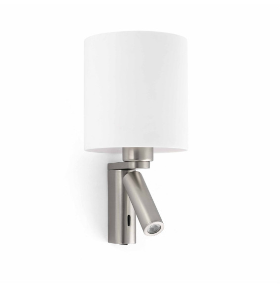 FARO - Aplique ROB E27 60W LED 3W 3000K níquel mate