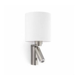 FARO - Aplique ROB E27 60W LED 3W 3000K níquel mate
