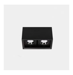LedsC4 - Downlight MULTIDIR SURFACE SMALL DOUBLE 7.3W blanco cálido 2700K CRI 90 24.1º ON-OFF negro IP23 854lm