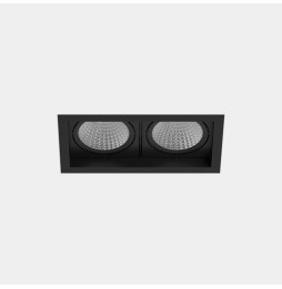 LedsC4 - Downlight MULTIDIR TRIM BIG DOUBLE 33.2W blanco cálido 2700K CRI 90 14.6º Casambi negro IN IP20 / OUT IP54 3986lm
