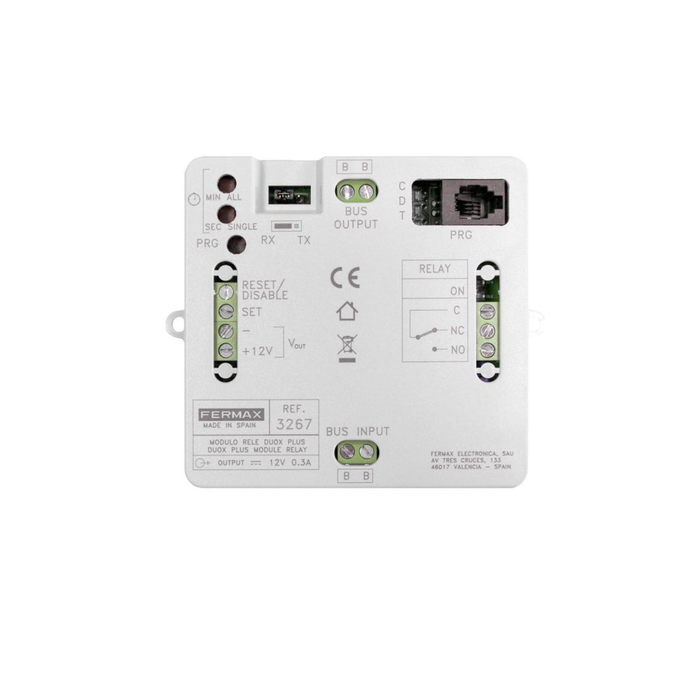 FERMAX - Relé DUOX PLUS para instalaciones DUOX PLUS configurables