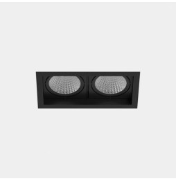 LedsC4 - Downlight MULTIDIR TRIM BIG DOUBLE 71.6W blanco cálido 3000K CRI 90 22.7º negro IN IP20 / OUT IP54 7936lm