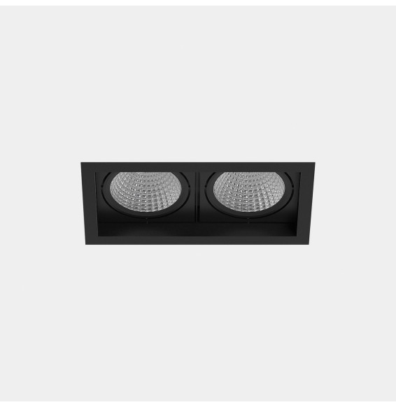 LedsC4 - Downlight MULTIDIR TRIM BIG DOUBLE 71.6W blanco neutro 4000K CRI 90 22.7º DALI-2/PUSH negro IN IP20 / OUT IP54 8396lm