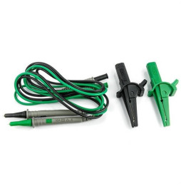 HT-INSTRUMENTS - Juego cables verde/negro con puntas+2 cocodrilos