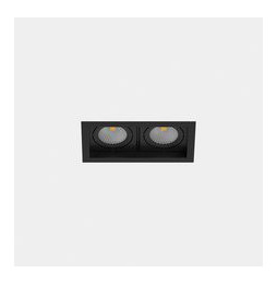 LedsC4 - Downlight MULTIDIR TRIM SMALL DOUBLE 14.6W blanco cálido 3000K CRI 90 24.1º negro IN IP20 / OUT IP54 1720lm