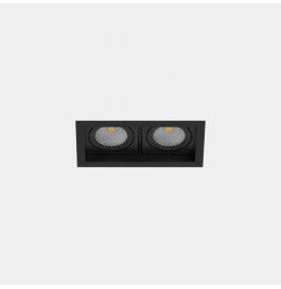 LedsC4 - Downlight MULTIDIR TRIM SMALL DOUBLE 14.6W blanco cálido 3000K CRI 90 61.9º negro IN IP20 / OUT IP54 1708lm