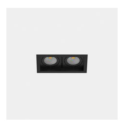 LedsC4 - Downlight MULTIDIR TRIM SMALL DOUBLE 14.6W blanco cálido 2700K CRI 90 16.5º negro IN IP20 / OUT IP54 1726lm
