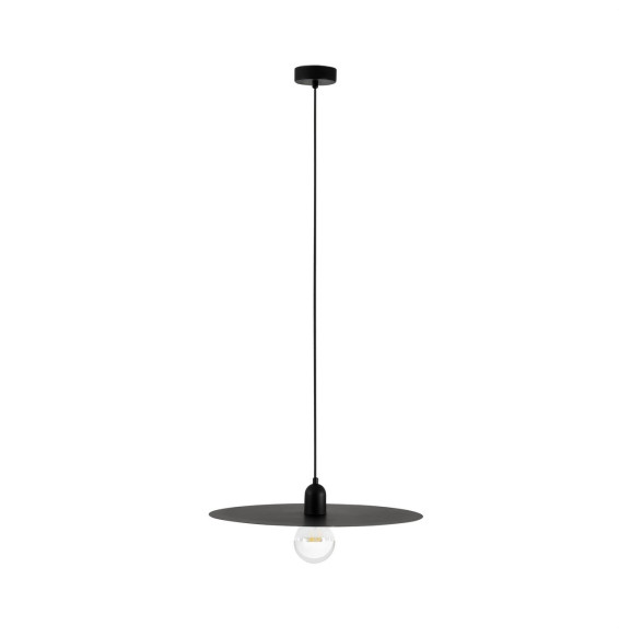 FARO - Luminaria colgar PLAT E27 60W negro