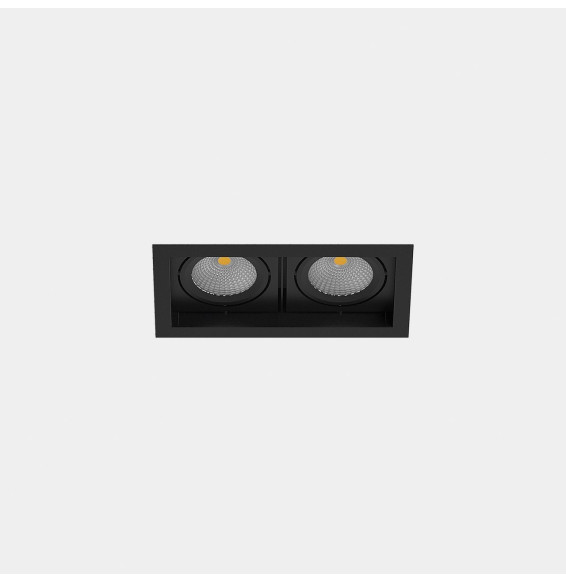 LedsC4 - Downlight MULTIDIR TRIM SMALL DOUBLE 14.6W blanco cálido 3000K CRI 90 16.5º negro IN IP20 / OUT IP54 1738lm