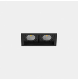 LedsC4 - Downlight MULTIDIR TRIM SMALL DOUBLE 14.6W blanco cálido 3000K CRI 90 16.5º negro IN IP20 / OUT IP54 1738lm