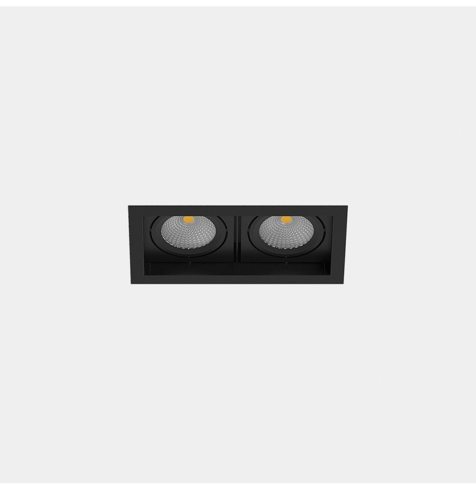 LedsC4 - Downlight MULTIDIR TRIM SMALL DOUBLE 14.6W blanco cálido 2700K CRI 90 61.9º negro IN IP20 / OUT IP54 1696lm