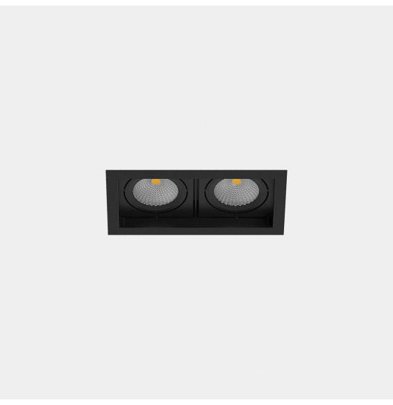 LedsC4 - Downlight MULTIDIR TRIM SMALL DOUBLE 14.6W blanco cálido 2700K CRI 90 61.9º negro IN IP20 / OUT IP54 1696lm