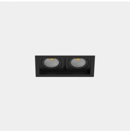 LedsC4 - Downlight MULTIDIR TRIM SMALL DOUBLE 21.4W blanco cálido 2700K CRI 90 24.5º negro IN IP20 / OUT IP54 2174lm