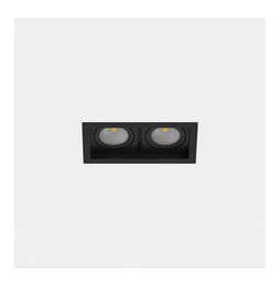 LedsC4 - Downlight MULTIDIR TRIM SMALL DOUBLE 21.4W blanco cálido 3000K CRI 90 17.6º negro IN IP20 / OUT IP54 2288lm