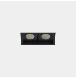LedsC4 - Downlight MULTIDIR TRIM SMALL DOUBLE 21.4W blanco cálido 3000K CRI 90 24.5º negro IN IP20 / OUT IP54 2288lm
