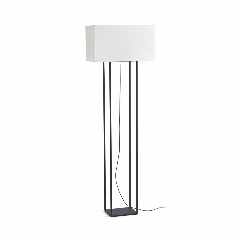 FARO - Luminaria pie VESPER 2xE27 20W marrón