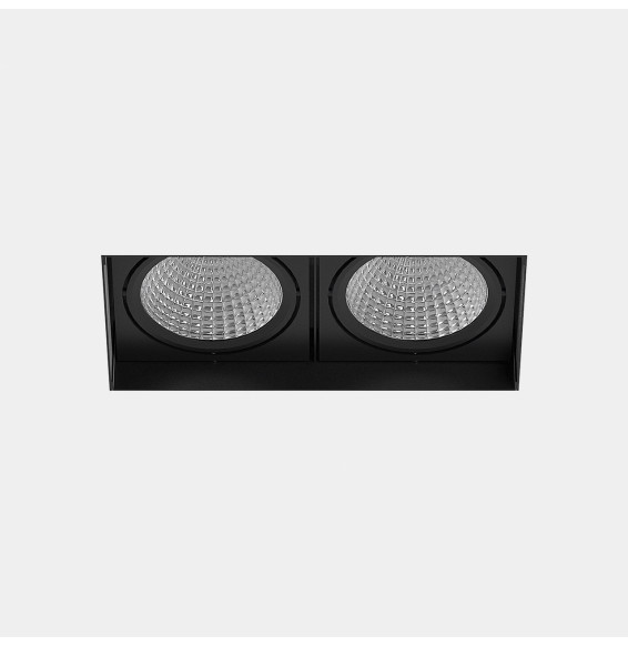 LedsC4 - Downlight MULTIDIR TRIMLESS BIG DOUBLE 71.6W blanco neutro 4000K CRI 90 22.7º DALI-2/PUSH negro IN IP20 / OUT IP54 8396