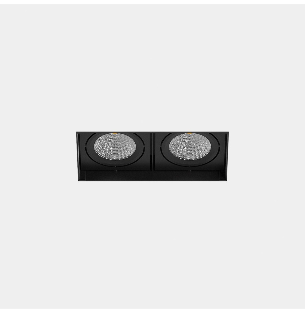 LedsC4 - Downlight MULTIDIR TRIMLESS SMALL DOUBLE 14.6W blanco cálido 2700K CRI 90 16.5º negro IN IP20 / OUT IP54 1726lm LedsC4 - Downlight MULTIDIR TRIMLESS SMALL DOUBLE 14.6W blanco cálido 2700K CRI 90 16.5º negro IN IP20 / OUT IP54 1726lm