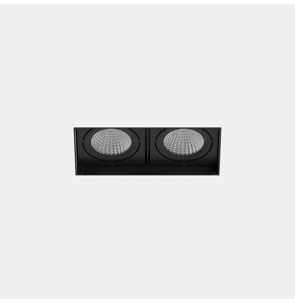 LedsC4 - Downlight MULTIDIR TRIMLESS SMALL DOUBLE 14.6W blanco cálido 2700K CRI 90 61.9º negro IN IP20 / OUT IP54 1696lm LedsC4 - Downlight MULTIDIR TRIMLESS SMALL DOUBLE 14.6W blanco cálido 2700K CRI 90 61.9º negro IN IP20 / OUT IP54 1696lm