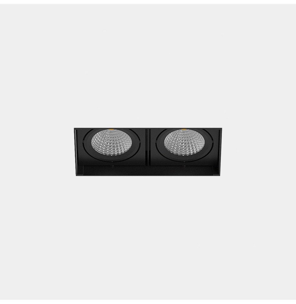 LedsC4 - Downlight MULTIDIR TRIMLESS SMALL DOUBLE 14.6W blanco cálido 2700K CRI 90 24.1º negro IN IP20 / OUT IP54 1708lm LedsC4 - Downlight MULTIDIR TRIMLESS SMALL DOUBLE 14.6W blanco cálido 2700K CRI 90 24.1º negro IN IP20 / OUT IP54 1708lm