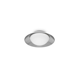 FARO - Plafón SIDE diámetro 200 G9 LED 28W blanco/níquel mate