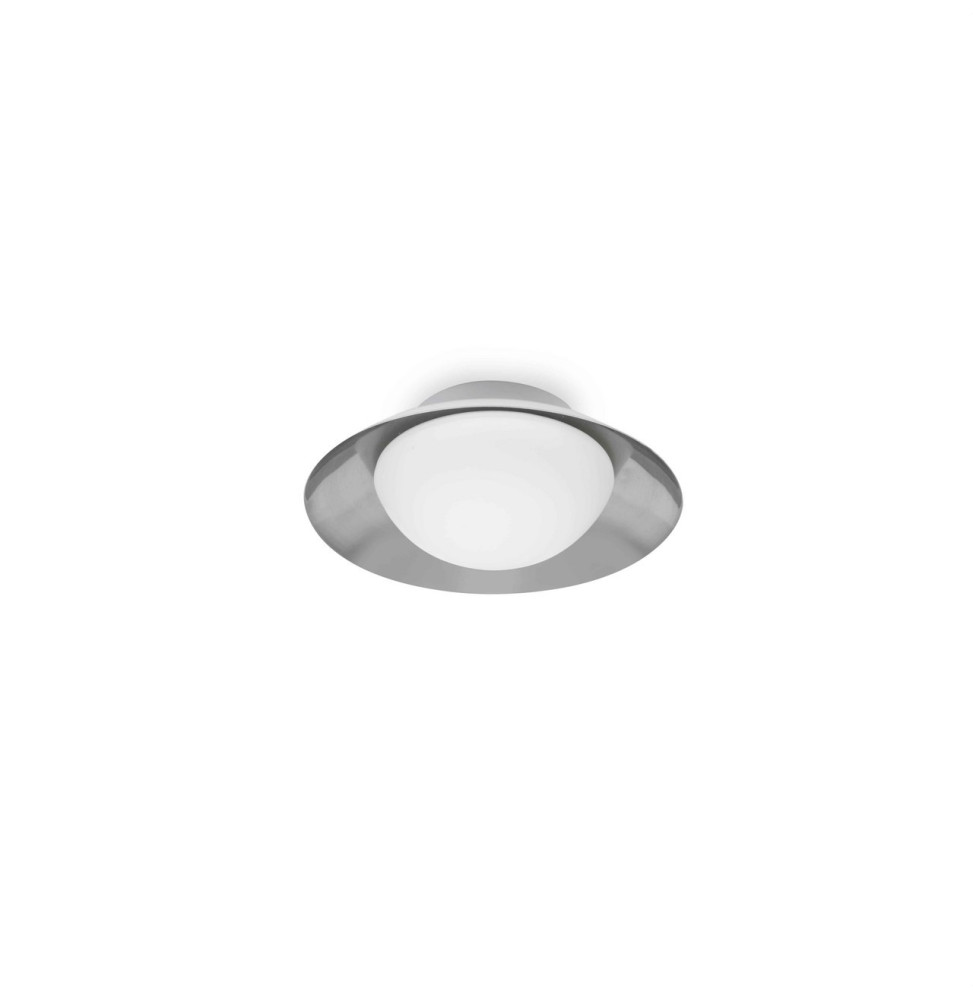 FARO - Plafón SIDE diámetro 200 G9 LED 28W blanco/níquel mate