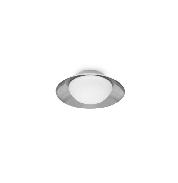 FARO - Plafón SIDE diámetro 200 G9 LED 28W blanco/níquel mate