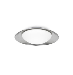 FARO - Plafón SIDE diámetro 390 LED 15W 3000K blanco/níquel mate
