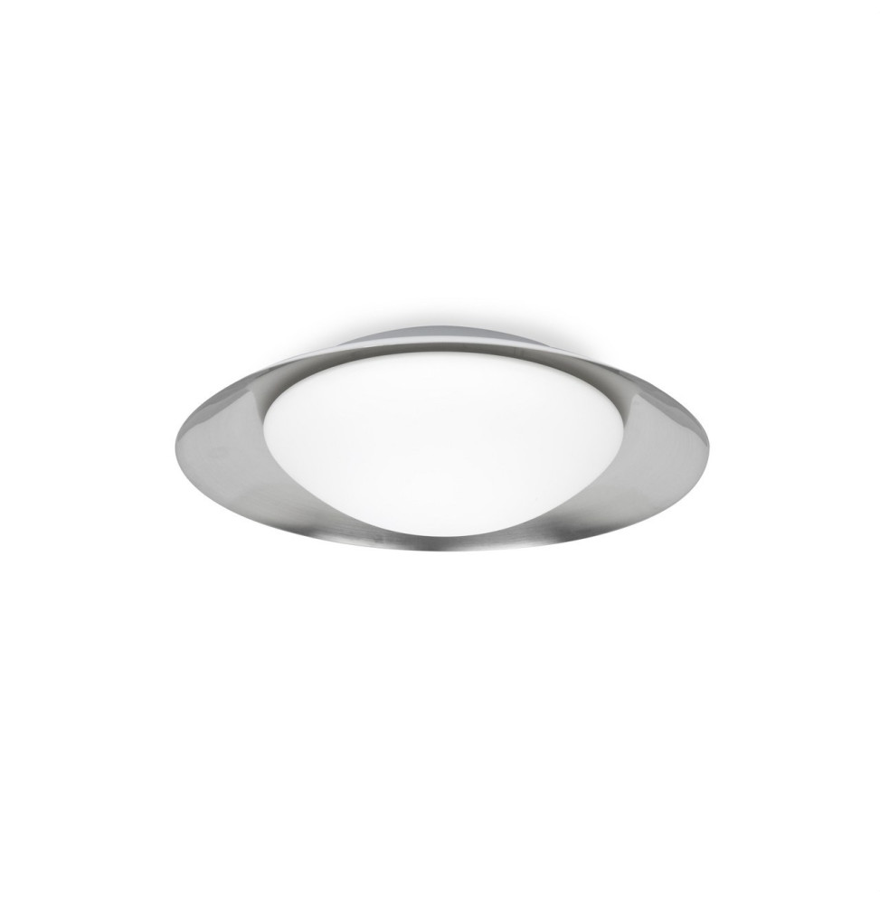 FARO - Plafón SIDE diámetro 390 LED 15W 3000K blanco/níquel mate