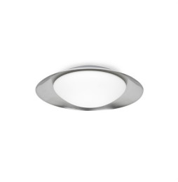 FARO - Plafón SIDE diámetro 390 LED 15W 3000K blanco/níquel mate