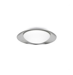 FARO - Plafón SIDE diámetro 390 LED 15W 3000K blanco/níquel mate