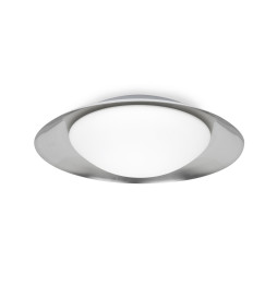 FARO - Plafón SIDE diámetro 450 LED 20W 3000K blanco/níquel mate