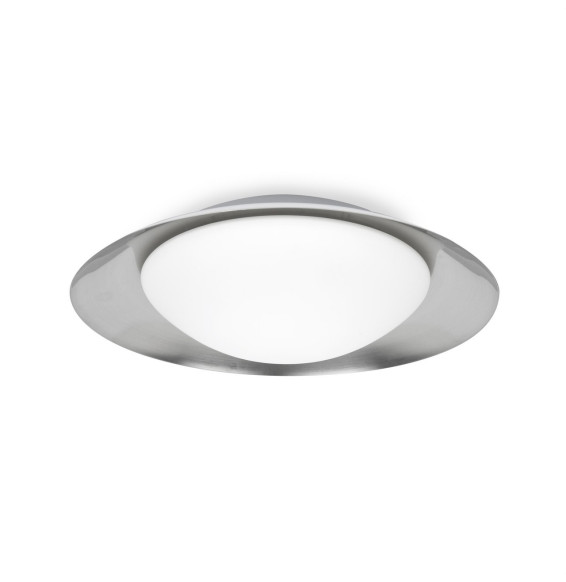 FARO - Plafón SIDE diámetro 450 LED 20W 3000K blanco/níquel mate