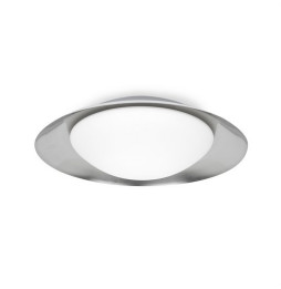 FARO - Plafón SIDE diámetro 450 LED 20W 3000K blanco/níquel mate