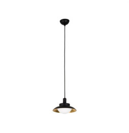 FARO - Luminaria colgar SIDE diámetro 200 G9 LED 28W negro/cobre