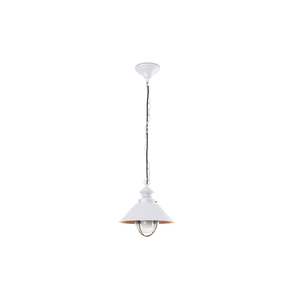 FARO - Luminaria colgar NAUTICA-P E27 11W blanco/cobre