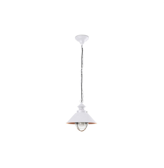 FARO - Luminaria colgar NAUTICA-P E27 11W blanco/cobre