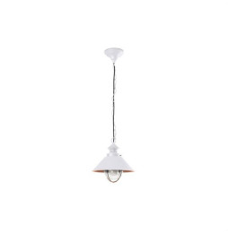 FARO - Luminaria colgar NAUTICA-P E27 11W blanco/cobre