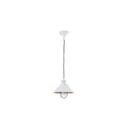 FARO - Luminaria colgar NAUTICA-P E27 11W blanco/cobre