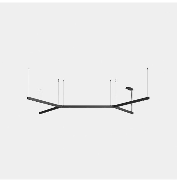 LedsC4 - Luminaria lineal APEX_H_AW36 90W blanco cálido 2700K CRI 90 DALI negro IP40 7815lm