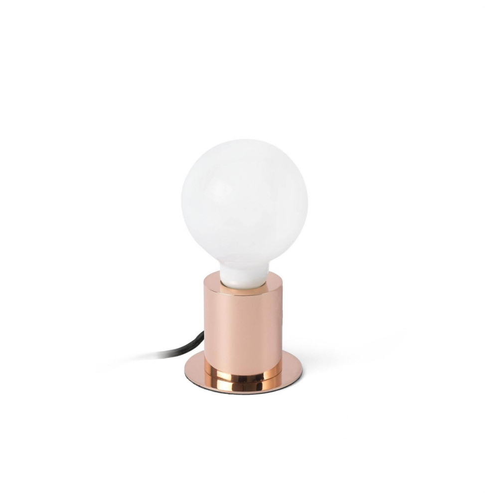 FARO - Luminaria sobremesa TEN E27 20W cobre