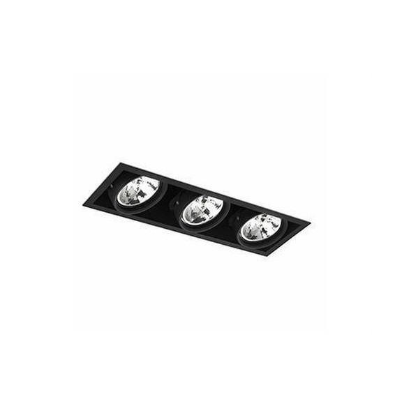 FARO - Empotrable COLIN-3 50W G53 QR kit negro